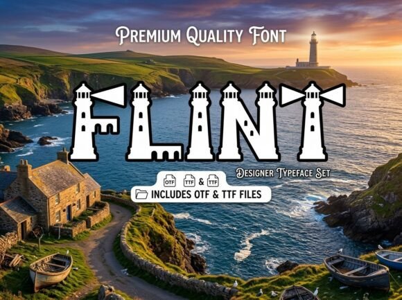Flint: A Bold Display Font for Impactful Design